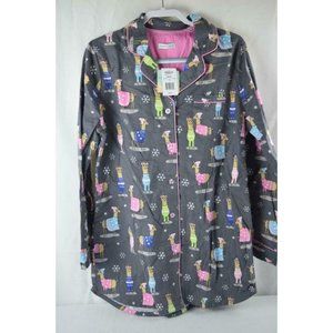 Star & Skye Flannel Pajama Top Llamas Size Large